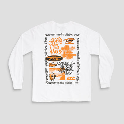 CREATE YOUR OWN WAVE LS TEE (WHITE)